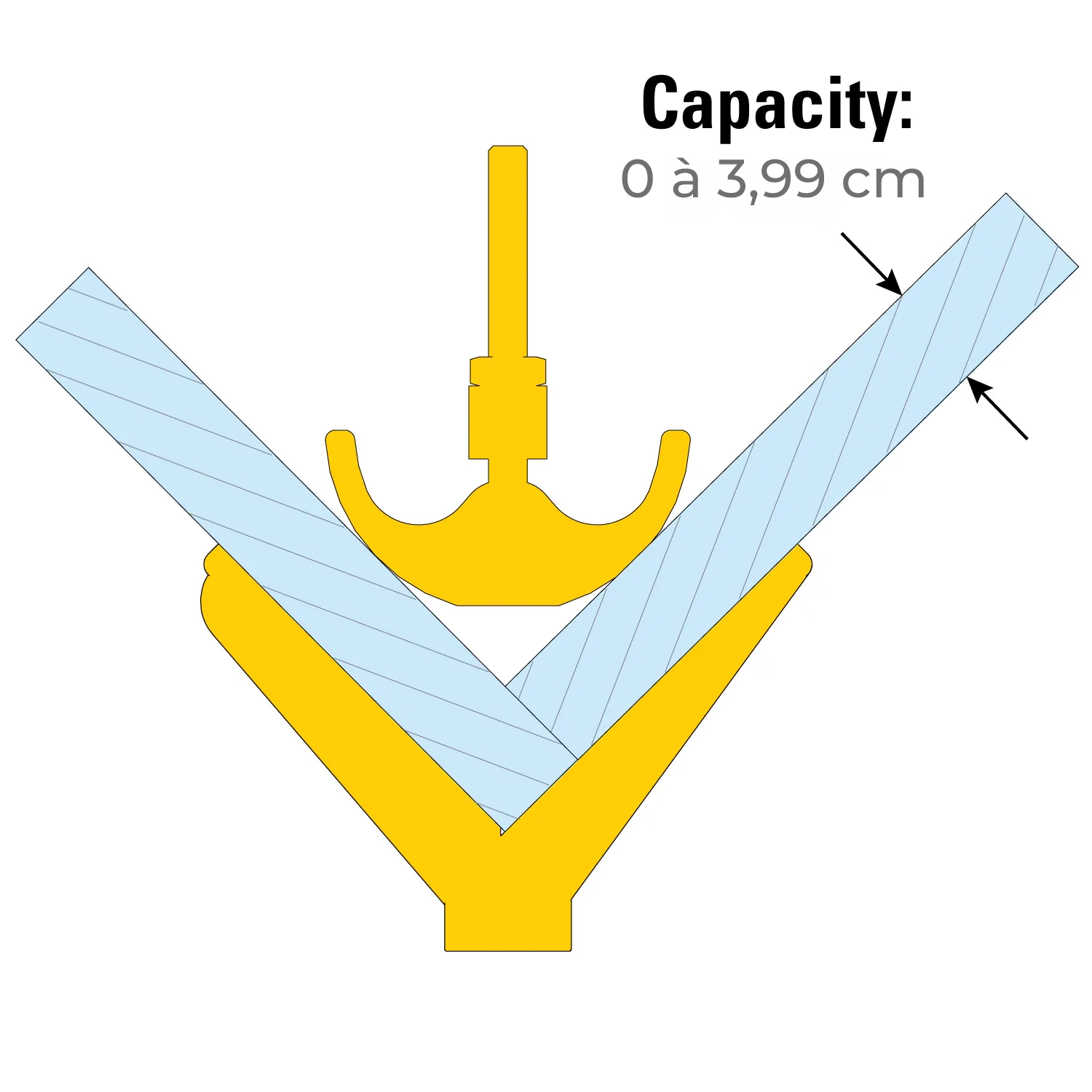 Schéma coté Pince d'angle 90° renforcée PK634 - vue 1